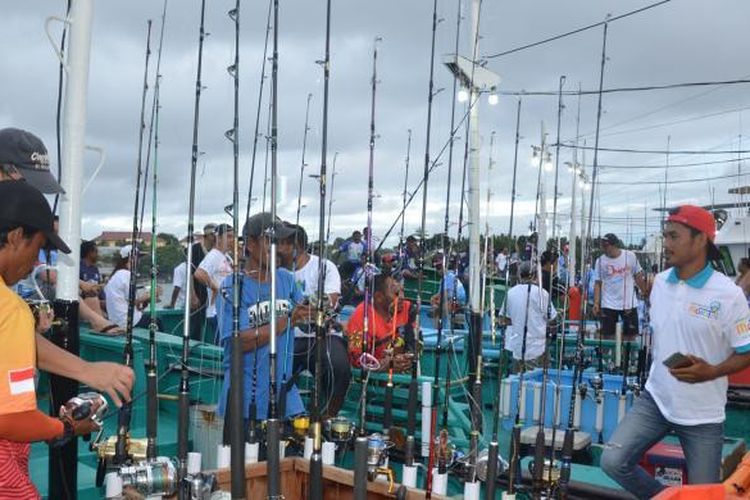 Sebanyak 116 peserta mengikuti lomba mancing di Morotai, Maluku Utara, Kamis (29/9/2016).