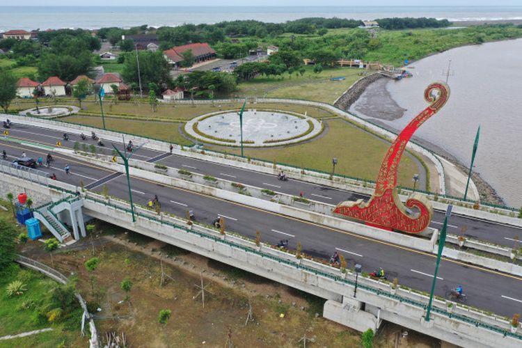 Jembatan Kretek 2 di Kabupaten Bantul, Provinsi Daerah Istimewa Yogyakarta.