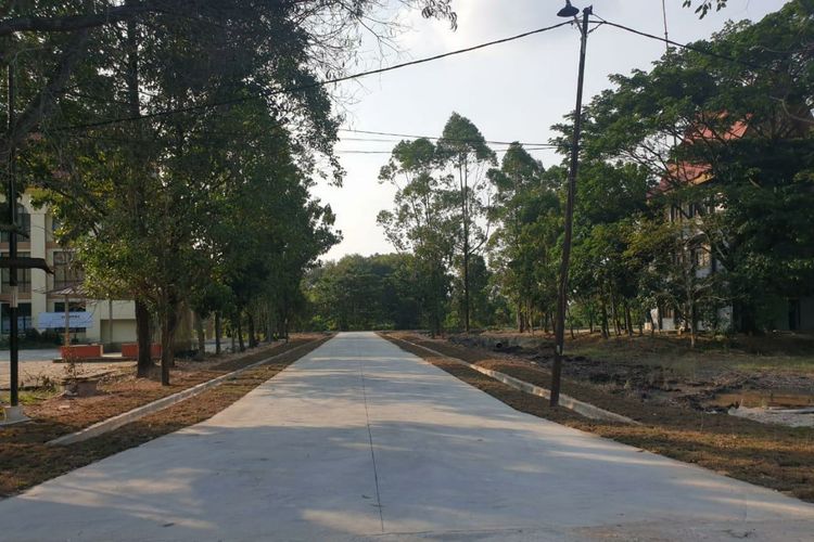Jalan akses di Fakultas Pertanian dan Peternakan  Universitas Islam Negeri Sultan Syarif Kasim, Riau (UIN Suska Riau).