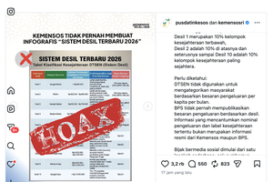 Ramai soal 'Tabel Sistem Desil Terbaru 2026', Ini Penjelasan Kemensos dan Cara Cek Desil