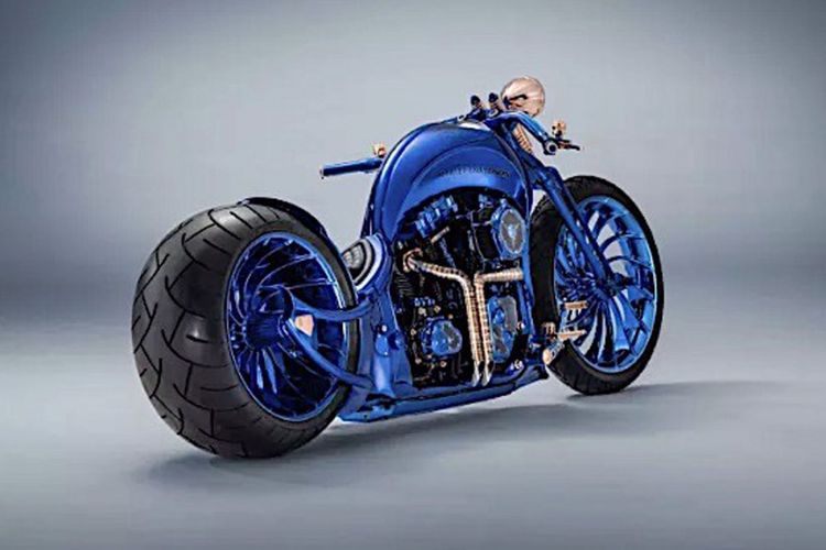 Harley-Davidson Bucherer Blue Edition, motor termahal di dunia.