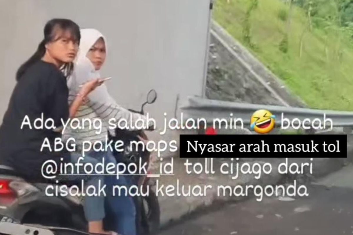 Pengendara motor nyasar ke jalan tol ikuti peta