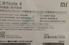 Bocoran Foto Ungkap Redmi Note 4 Pakai Prosesor 