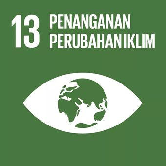 Logo tujuan 13 SDGs penanganan perubahan iklim.