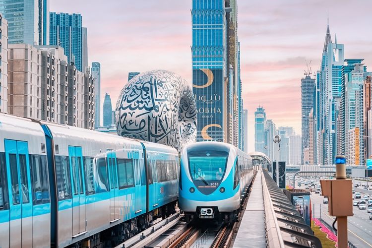 Metro di Dubai, Uni Emirat Arab (13/1/2023).