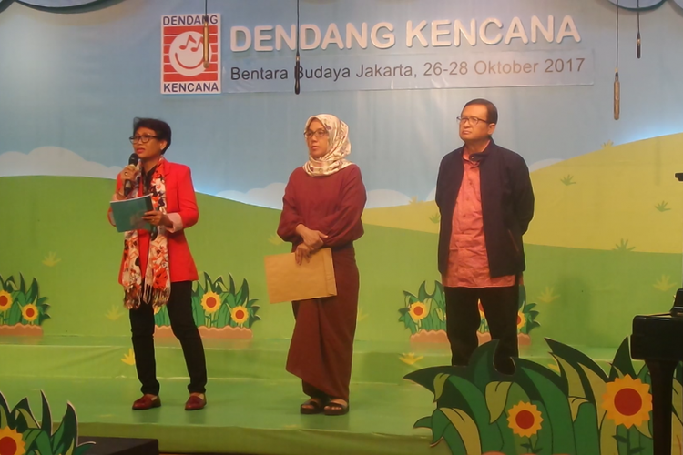 Pengumuman para finalis Lomba Paduan Suara Anak TK-SD Dendang Kencana 2017 di Bentara Budaya Jakarta, Jumat (27/10/2017).