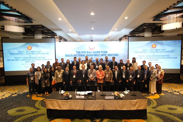 Suasana acara The 4th Bali Work Plan Multi-Sectoral Task Force (MTF) Meeting dan The 4th ASEAN Partners Meeting for the Implementation of the Bali Work Plan 2019-2025 di Bali, Kamis (26/9/2024).