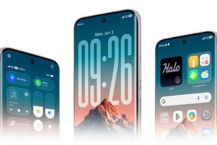 Tampilan GlowSpace di Infinix Note Edge ala iOS 26