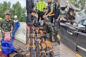 Lencana Polri Ditemukan di Mobil Pembawa Puluhan Ribu Ekstasi di Tol Lampung