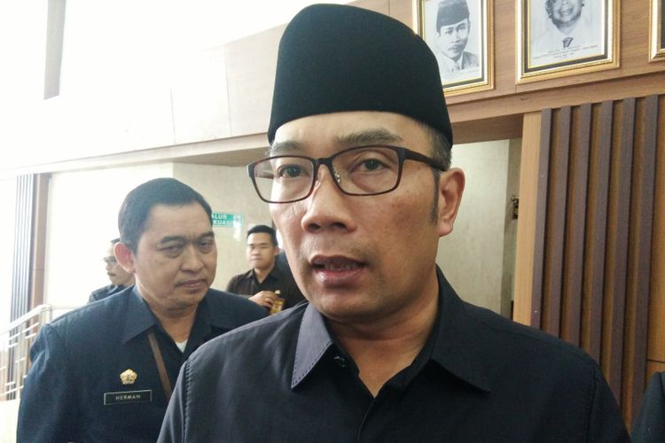 Gubernur Jawa Barat Ridwan Kamil saat ditemui di Gedung DPRD Jabar, Jalan Diponegoro, Rabu (22/5/2019).