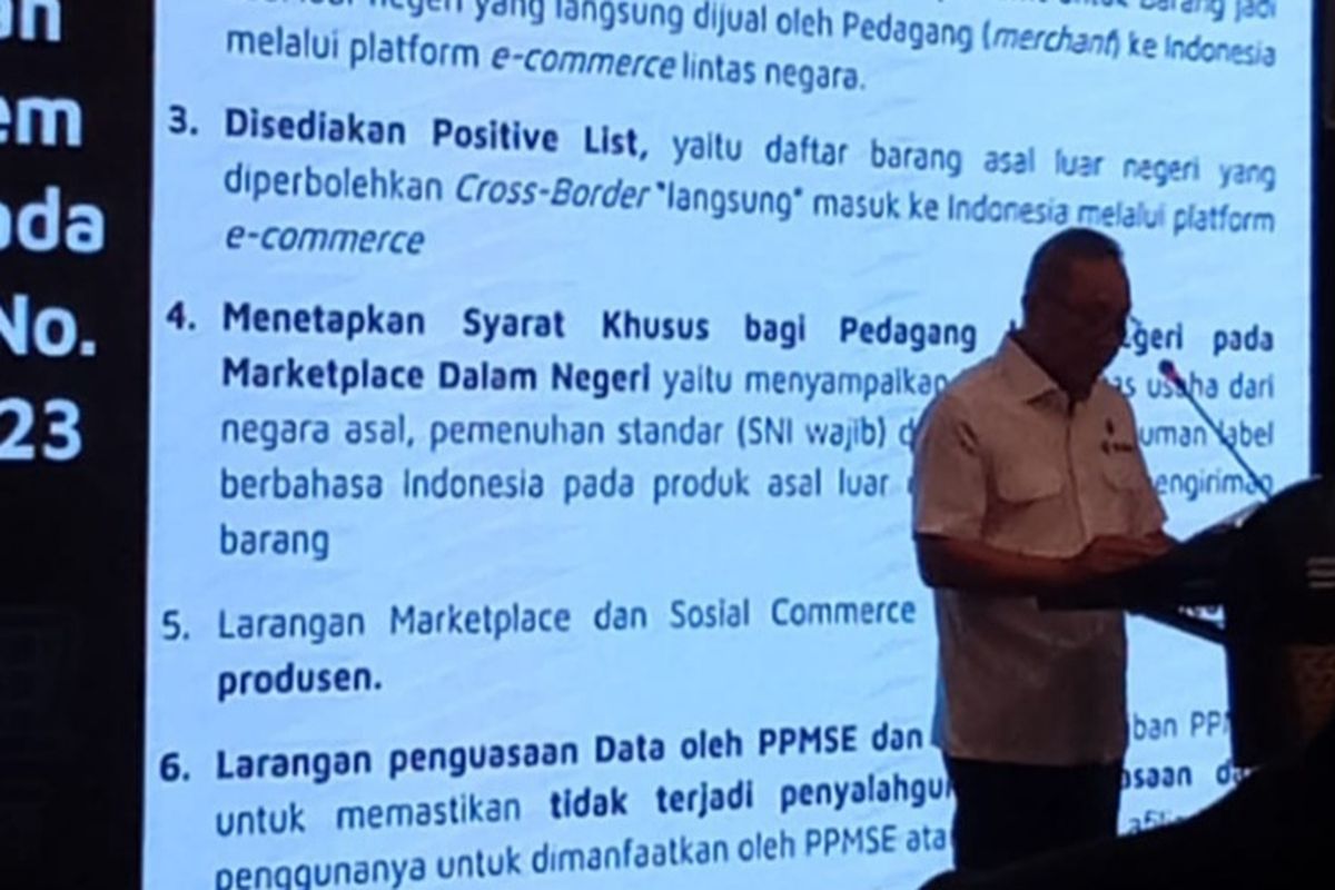 Mendag Zulkifli Hasan dalam jumpa pers di Jakarta, Rabu (27/9/2023). 