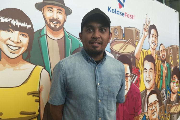 Glenn Fredly di sela acara Kolase Festival di Gandaria City, Jakarta Selatan, Jumat (27/4/2018) sore.