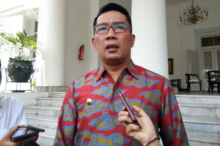 Gubernur Jawa Barat Ridwan Kamil saat ditemui di Gedung Pakuan, Jalan Otista, Senin (21/10/2019).
