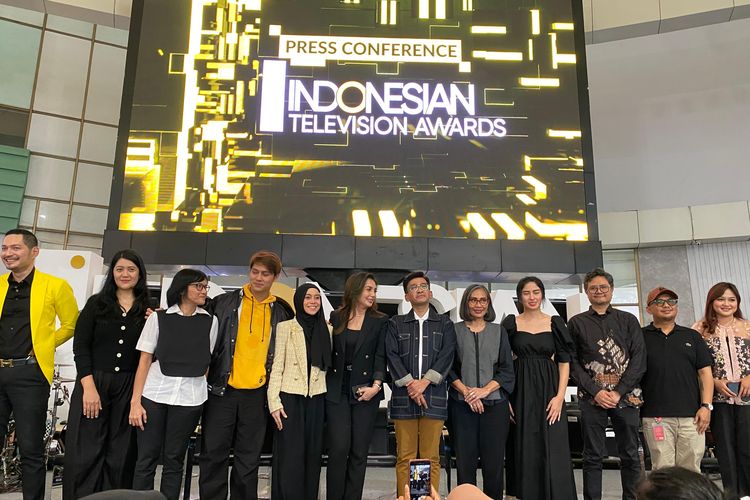 Konferensi pers Indonesian Televisi Awards 2024 di Mall Summarecon Serpong, Jumat (15/6/2024).