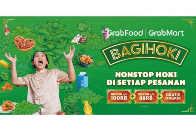 Untuk memeriahkan perayaaan Cap Go Meh, GrabMart dan GrabFood memberikan promo menarik melalui #BagiHoki hingga Maret 2022. 