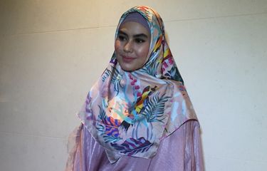 Kartika Putri menghadiri sebuah acara di Hotel Fairmont, Jakarta Pusat, Jumat (18/5/2018.