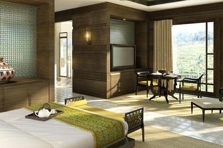 Ilustrasi kamar hotel Mandapa, a Ritz-Carlton Reserve