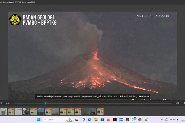 Ilustrasi Aktivitas Gunung Merapi hari ini.