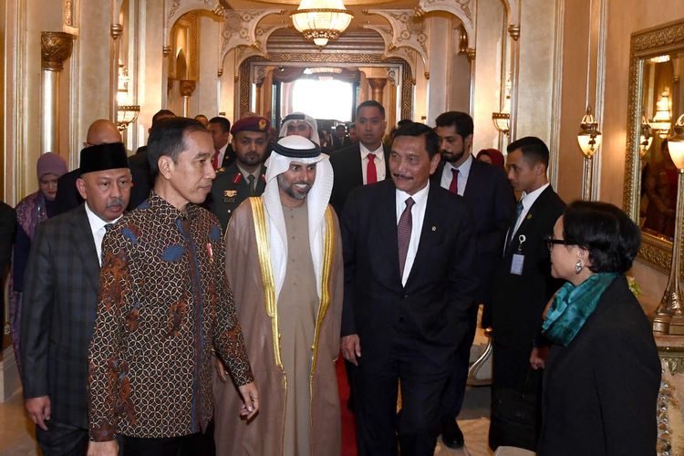 Presiden Joko Widodo melakukan pertemuan bilateral dengan Uni Emirat Arab, Abud Dhabi, Senin (13/1/2020). 