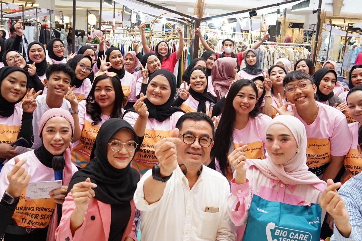 Bio Farma melakukan edukasi kanker serviks dengan Tema ?Cegah Kanker Serviks dengan Deteksi Dini menggunakan Metode Urine Tes di Kota Bandung (14/4/2023).