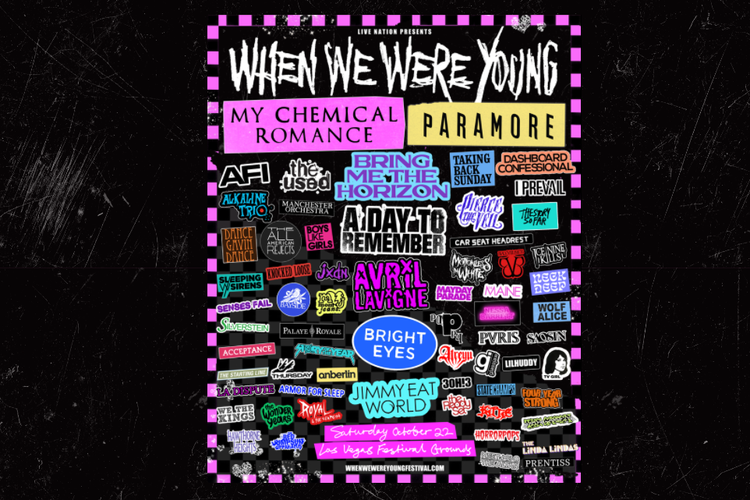 Tangkapan layar poster When We Were Young Festival.