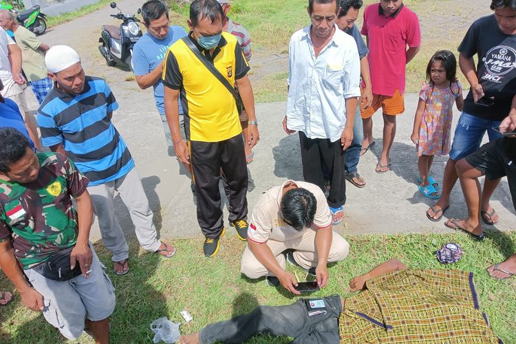 Warga menemukan mayat pria di selokan di Banjar Dinas Labuan Aji, Desa Temukus, Kecamatan Banjar, Kabupaten Buleleng, Bali.