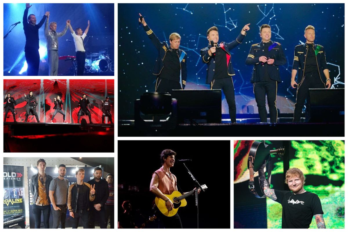 Kolase konser solois dan band dari luar negeri sepanjang tahun 2019