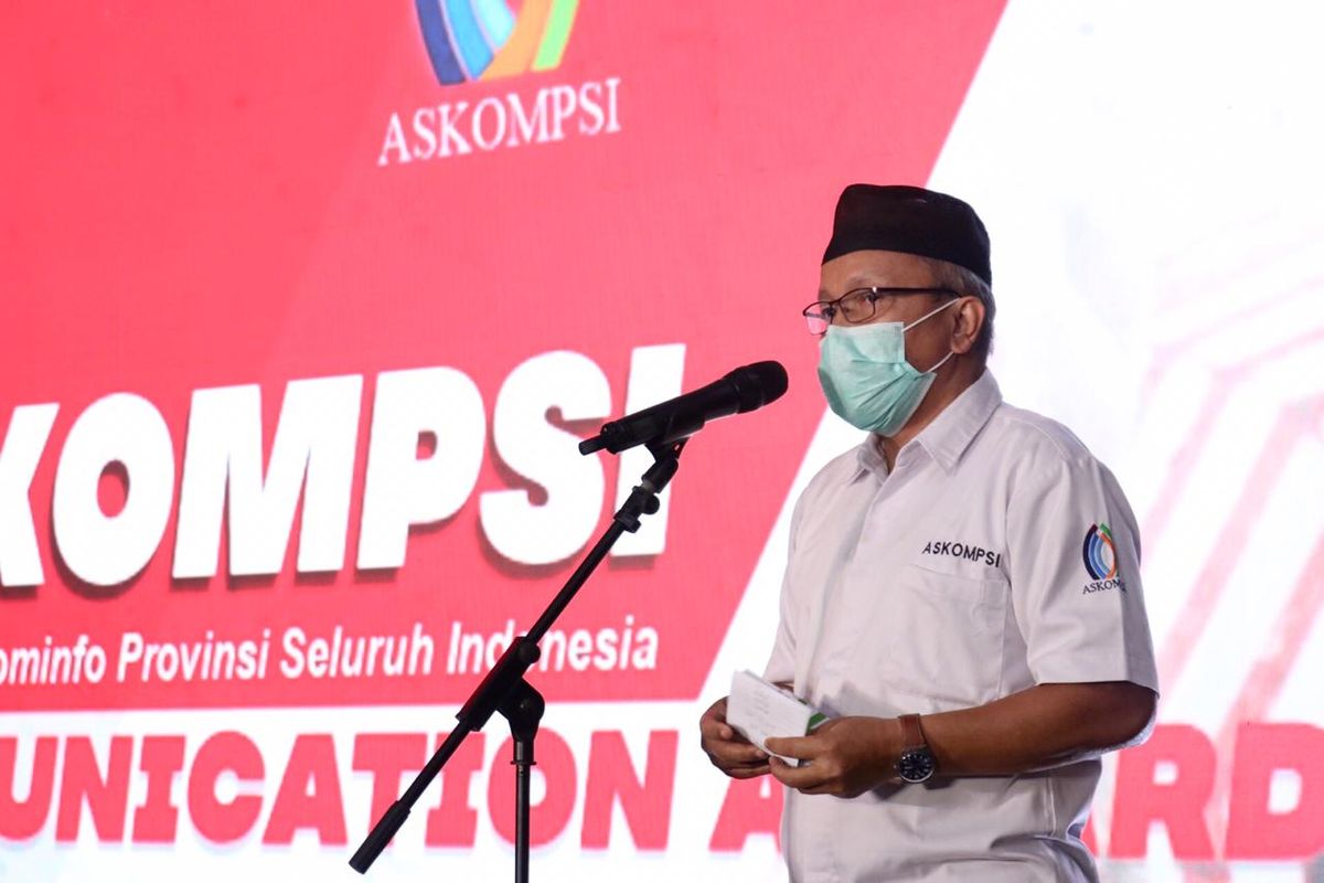Kepala Diskominfo Provinsi Kepulauan Babel, Sudarman, saat mewakili Gubernur Kepulauan Bangka Belitung, di Hotel Holiday Inn Gajah Mada, Rabu (11/11/20). 