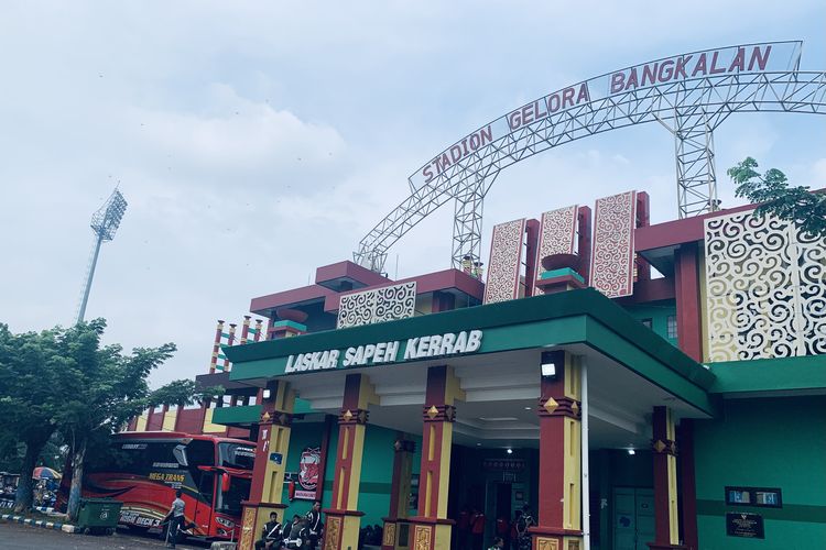 Salah satu homebase Madura United selama menjalani kompetisi kasta tertinggi sepak bola Indonesia, Stadion Gelora Bangkalan.