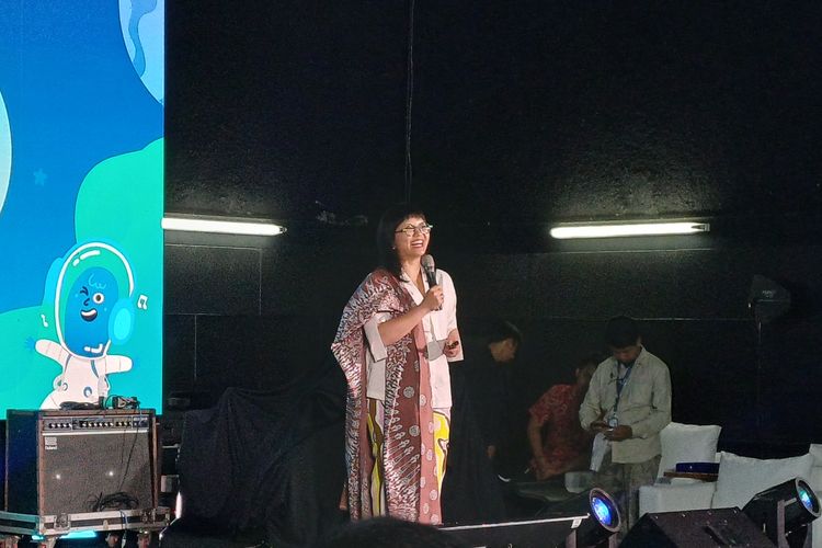 Wamen Diktisaintek, Stella Christie saat menjadi pembicara dalam acara Jagat Literasi 30 Tahun Kompas.com, di Menara Kompas, Jakarta Pusat, Senin (15/9/2025).