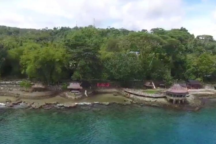 Pemandangan Museum Pusaka Nias dari udara.