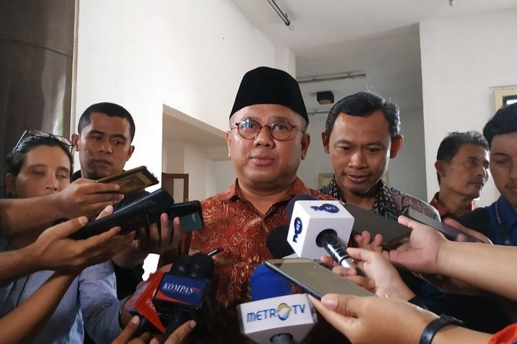 Ketua KPU, Arief Budiman, di Kantor KPU, Menteng, Jakarta Pusat, Kamis (10 /1/2020). 