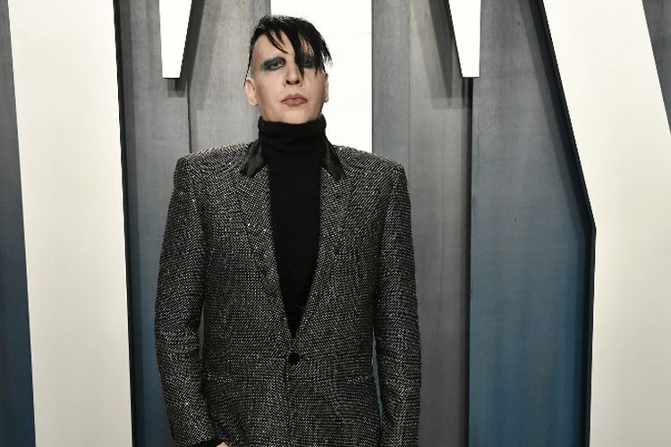 Artis musik Marilyn Manson menghadiri 2020 Vanity Fair Oscar Party di Wallis Annenberg Center for the Performing Arts di Beverly Hills, California, pada 9 Februari 2020.