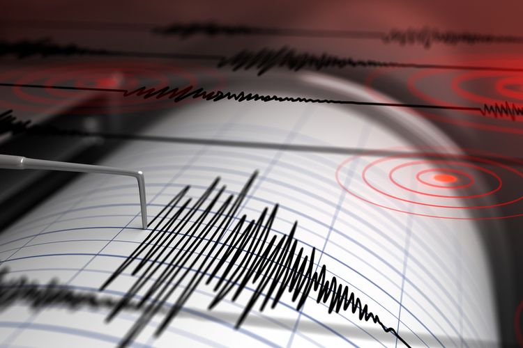 Ilustrasi gempa. 