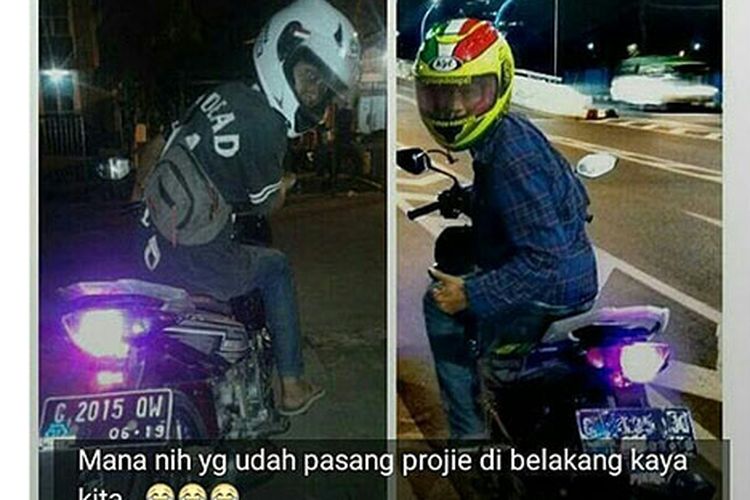 Modifikasi alay lampu belakang dengan proyektor HID