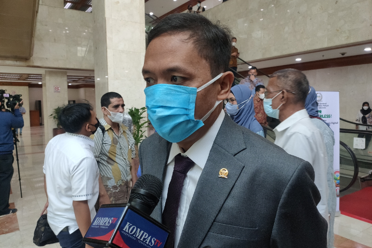 Wakil Ketua Umum Gerindra Habiburokhman ditemui di Kompleks Parlemen Senayan, Jakarta, Selasa (11/1/2022).