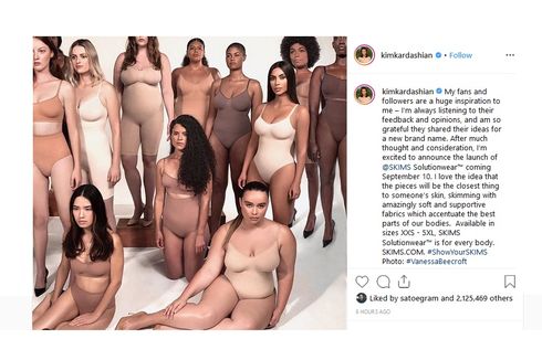 Akhirnya, Kim Kardashian Ganti Nama Kimono pada Produk Underwear-nya