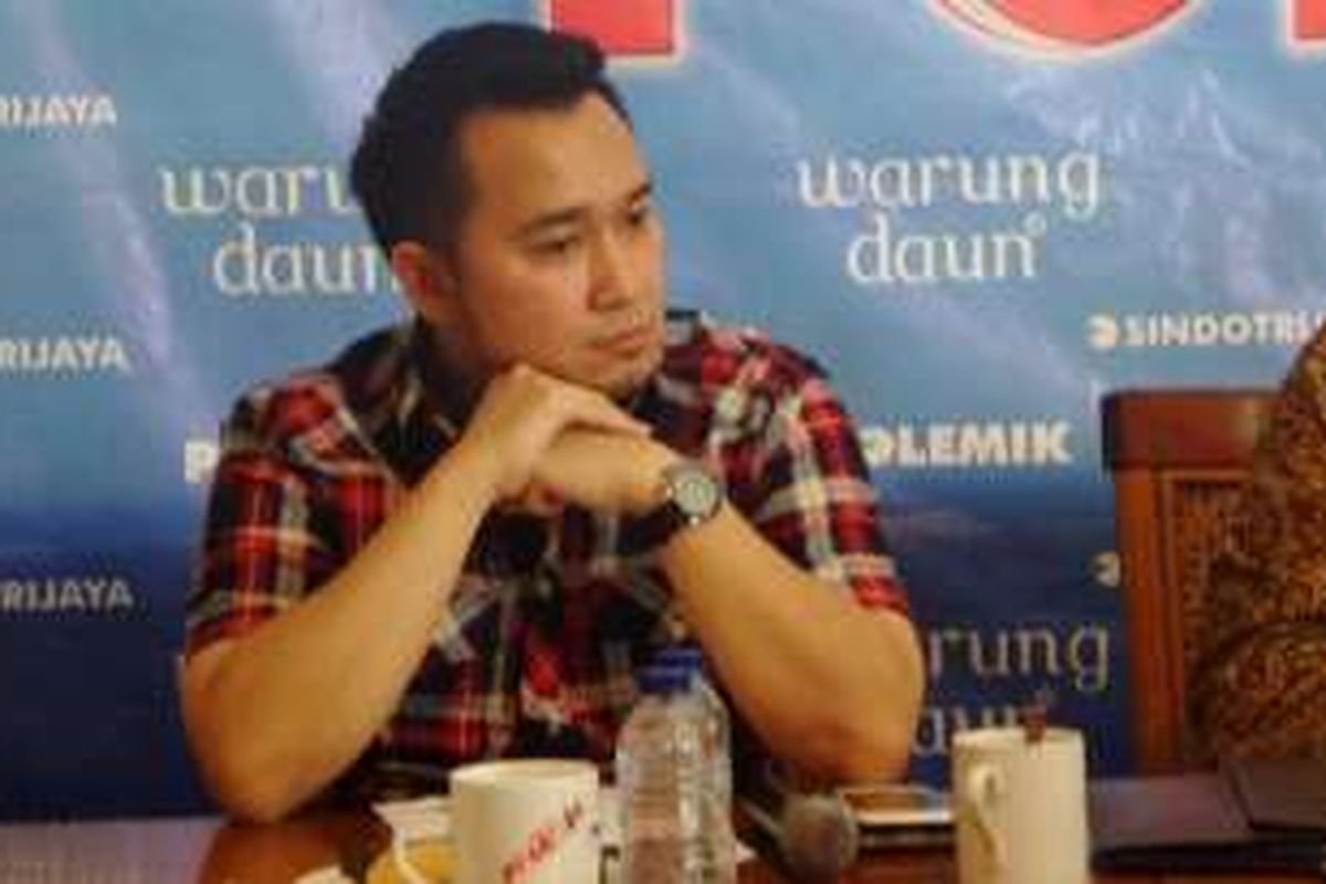 Anggita tim sukses dan relawan AHOKERS, Ivan Hoe Semen dalam diskusi bertajuk 