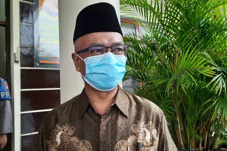 Wakil Rektor Bidang Kemahasiswaan UIN Maulana Malik Ibrahim Malang saat diwawancara di Mapolres Batu, Sabtu (13/3/2021)