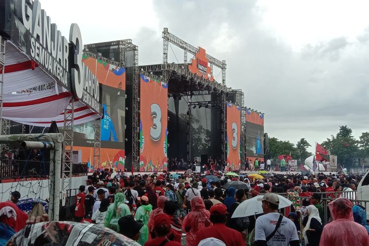 Hajatan Rakyat Ganjar-Mahfud di Banyuwangi, Kamis (8/2/2024). (Kompas.com/Rizki)