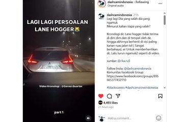 Bertemu Lane Hogger di Jalan Tol, Apa yang Harus Dilakukan?