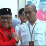 Momen Sekjen PDI-P Disambut Salam Komando oleh Ketua KPU
