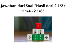 Jawaban dari Soal "Hasil dari 2 1/2 : 1 1/4 - 2 1/8"