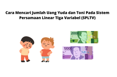 Cara Mencari Jumlah Uang Yuda dan Toni Pada Sistem Persamaan Linear Tiga Variabel (SPLTV)