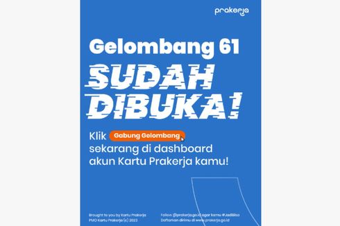 Kartu Prakerja Gelombang 61 Dibuka, Berikut Link dan Cara Daftarnya