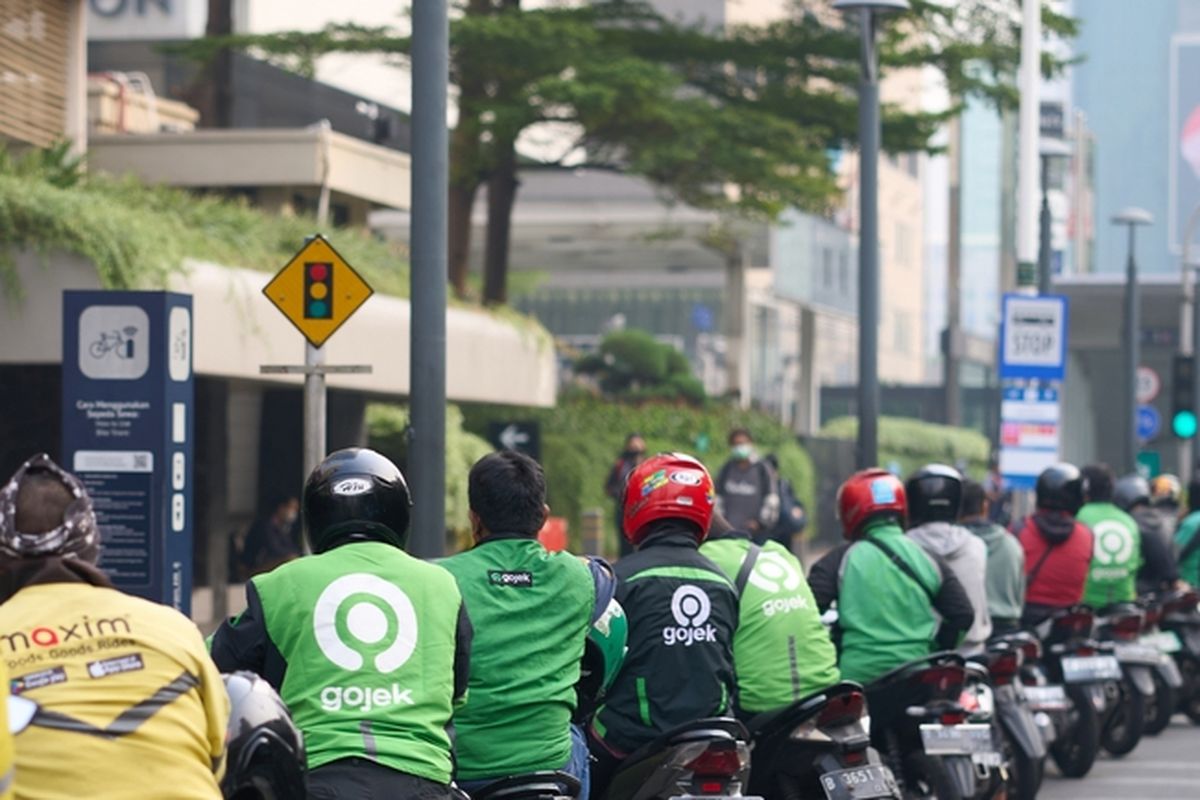 Ilustrasi ojek online. Simulasi harga ojol jika tarif naik 8-15 persen.