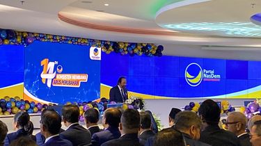 Surya Paloh di HUT Nasdem: Partai Tetap Dukung Prabowo-Gibran, Insya Allah Konsisten