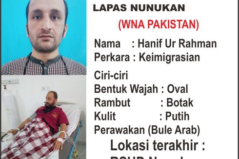 Tiga Hari Usai Kabur dari Rumah Sakit, Napi WN Pakistan Berhasil Ditemukan