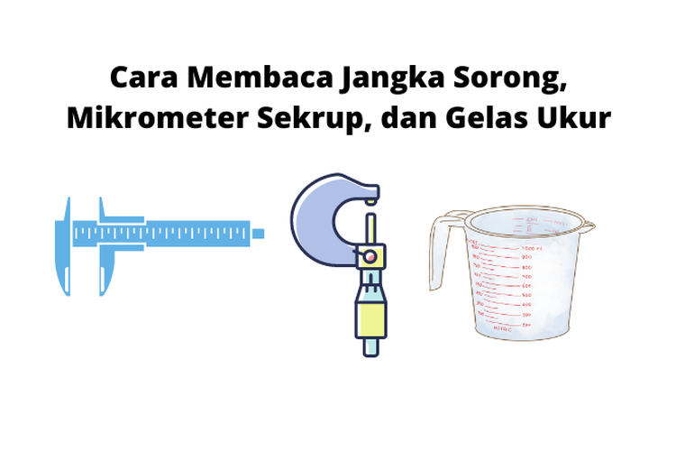 Cara Membaca Jangka Sorong, Mikrometer Sekrup, dan Gelas Ukur
