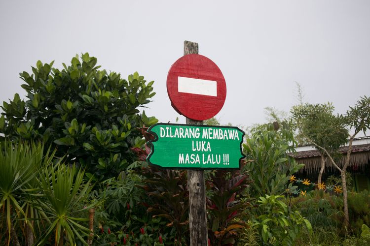 Salah satu petunjuk jalan di Eco Park, Kabupaten Bangka, Jumat (6/3/2020).